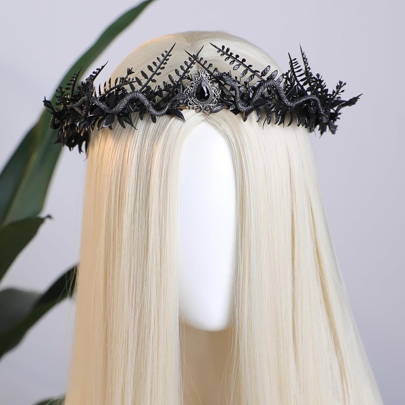 MOSTORY Woodland Greek Medusa Headpiece - Goddess Snake Fairy Crown for Medusa Queen Costume Women Renaissance Cosplay - Image 2